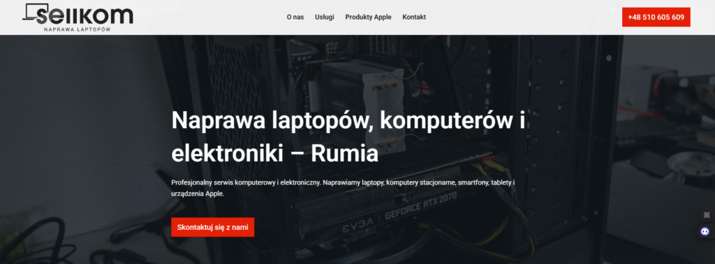 Projekt strony obrazek bloga